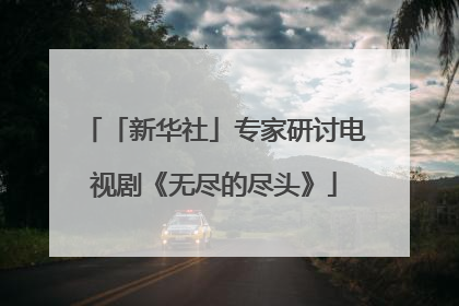 「新华社」专家研讨电视剧《无尽的尽头》