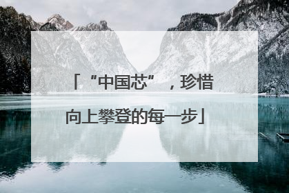 “中国芯”，珍惜向上攀登的每一步
