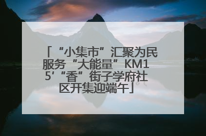 “小集市”汇聚为民服务“大能量”KM15′“香”街子学府社区开集迎端午