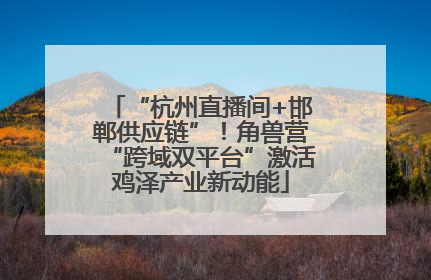 “杭州直播间+邯郸供应链”！角兽营“跨域双平台”激活鸡泽产业新动能