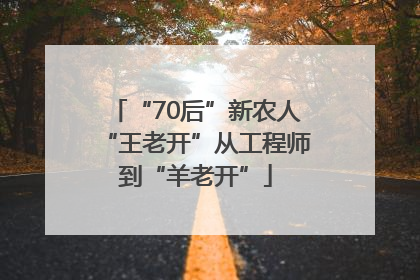 “70后”新农人“王老开”从工程师到“羊老开”