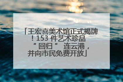 王宏喜美术馆正式揭牌！153 件艺术珍品 “ 回归 ” 连云港，并向市民免费开放