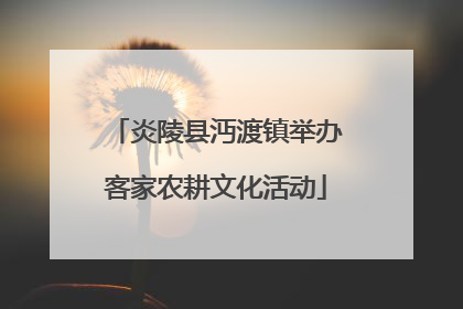 炎陵县沔渡镇举办客家农耕文化活动