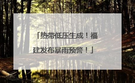 热带低压生成！福建发布暴雨预警！