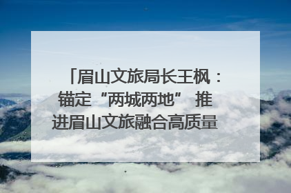 眉山文旅局长王枫：锚定“两城两地” 推进眉山文旅融合高质量发展｜文旅局长说
