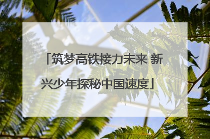 筑梦高铁接力未来 新兴少年探秘中国速度