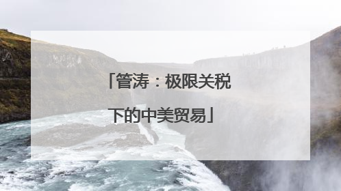 管涛：极限关税下的中美贸易