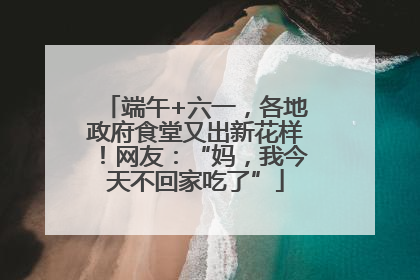 端午+六一，各地政府食堂又出新花样！网友：“妈，我今天不回家吃了”