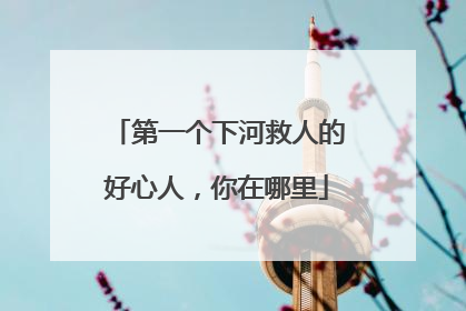 第一个下河救人的好心人，你在哪里