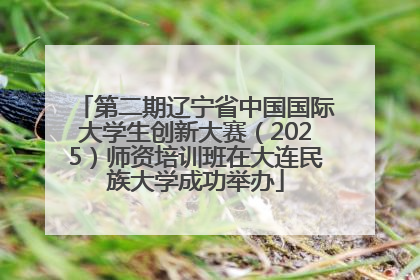 第二期辽宁省中国国际大学生创新大赛（2025）师资培训班在大连民族大学成功举办