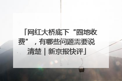 网红大桥底下“圈地收费”，有哪些问题需要说清楚｜新京报快评