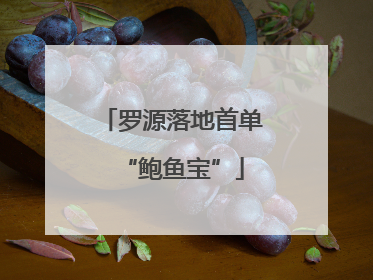 罗源落地首单“鲍鱼宝”