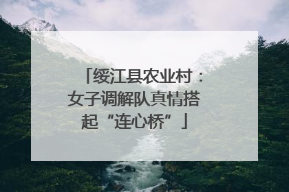 绥江县农业村：女子调解队真情搭起“连心桥”
