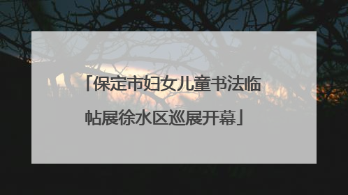 保定市妇女儿童书法临帖展徐水区巡展开幕
