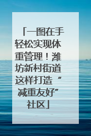 一图在手轻松实现体重管理！潍坊新村街道这样打造“减重友好”社区