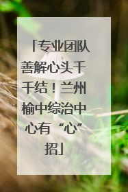 专业团队善解心头千千结！兰州榆中综治中心有“心”招