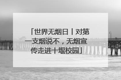 世界无烟日丨对第一支烟说不，无烟宣传走进十堰校园