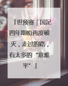 世预赛｜国足四年期盼再度破灭，走过的路，有太多的“意难平”