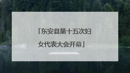 东安县第十五次妇女代表大会开幕