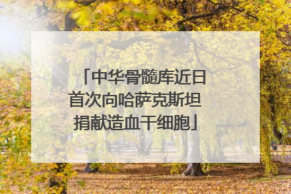 中华骨髓库近日首次向哈萨克斯坦捐献造血干细胞