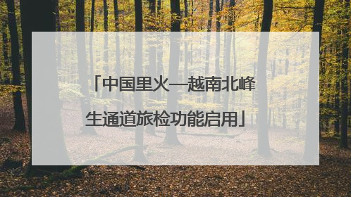 中国里火—越南北峰生通道旅检功能启用