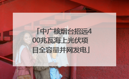 中广核烟台招远400兆瓦海上光伏项目全容量并网发电