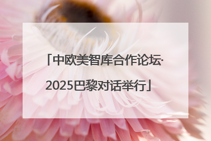 中欧美智库合作论坛·2025巴黎对话举行