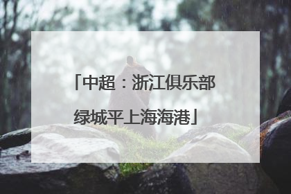 中超：浙江俱乐部绿城平上海海港