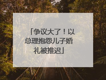 争议大了！以总理抱怨儿子婚礼被推迟