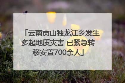 云南贡山独龙江乡发生多起地质灾害 已紧急转移安置700余人