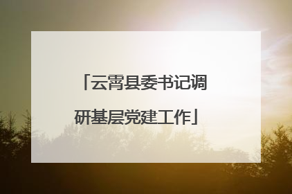云霄县委书记调研基层党建工作