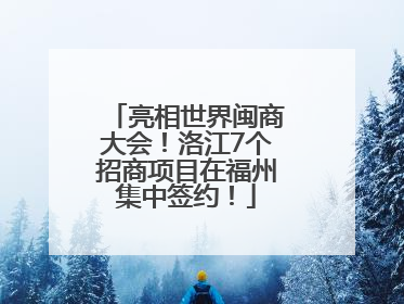 亮相世界闽商大会！洛江7个招商项目在福州集中签约！