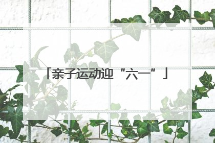 亲子运动迎“六一”