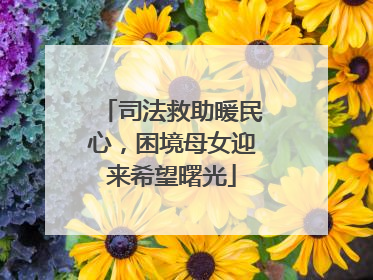 司法救助暖民心，困境母女迎来希望曙光