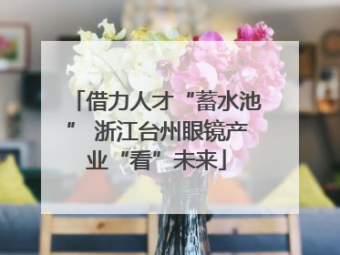 借力人才“蓄水池” 浙江台州眼镜产业“看”未来