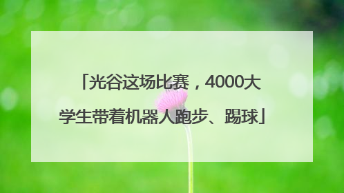 光谷这场比赛，4000大学生带着机器人跑步、踢球