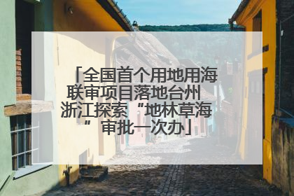 全国首个用地用海联审项目落地台州 浙江探索“地林草海”审批一次办