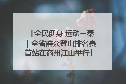 全民健身 运动三秦｜全省群众登山排名赛首站在商州江山举行