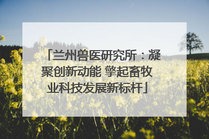 兰州兽医研究所：凝聚创新动能 擎起畜牧业科技发展新标杆