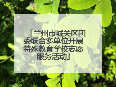兰州市城关区团委联合多单位开展特殊教育学校志愿服务活动
