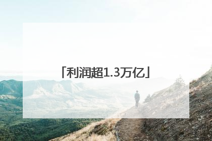 利润超1.3万亿