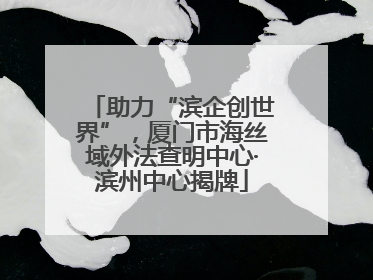 助力“滨企创世界”，厦门市海丝域外法查明中心·滨州中心揭牌