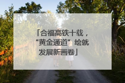 合福高铁十载，“黄金通道”绘就发展新画卷
