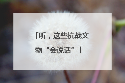 听，这些抗战文物“会说话”