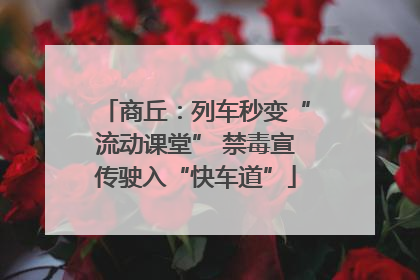 商丘：列车秒变“流动课堂” 禁毒宣传驶入“快车道”