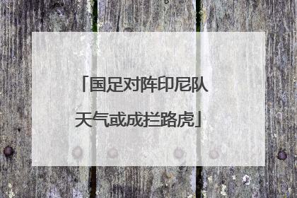 国足对阵印尼队 天气或成拦路虎