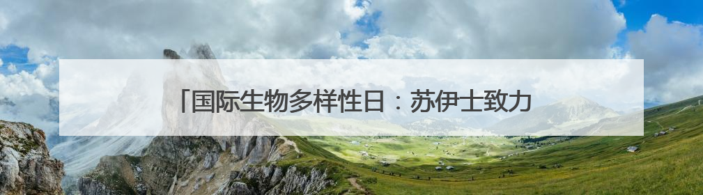 国际生物多样性日：苏伊士致力于全球保护和修复生物多样性