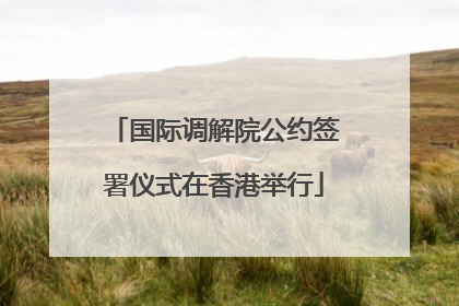 国际调解院公约签署仪式在香港举行
