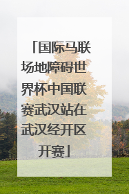 国际马联场地障碍世界杯中国联赛武汉站在武汉经开区开赛