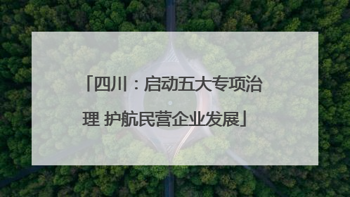 四川：启动五大专项治理 护航民营企业发展